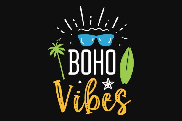 Download Boho Vibes Summer Tshirt Design - Design Collection