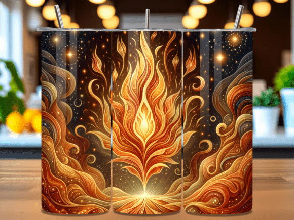 Download Glowing Spiritual Flame Art Tumbler Wrap - Flame art Collection