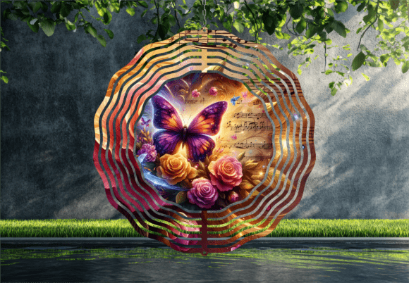 Download Rustic Rose Wind Spinner Design - Rustic rose Collection