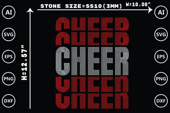Download ( Cheer ) Rhinestone Templates Design, - Design Collection