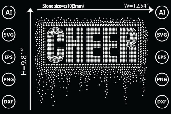 Download ( Cheer ) Rhinestone Templates Design, - Design Collection