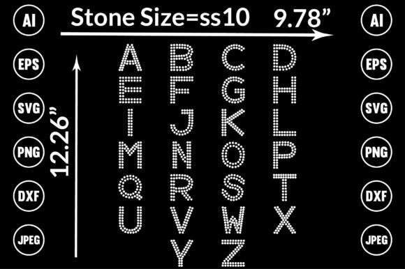 Download Alphabet Rhinestone Templates Design - Design Collection