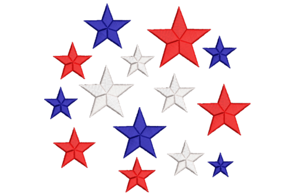 Download Patriotic Stars Embroidery Design - Design Collection