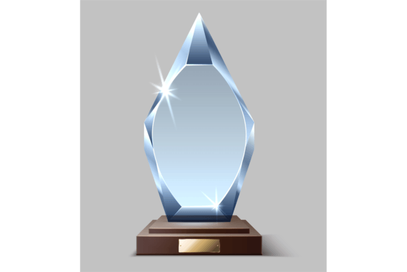 Download Shiny Winner Prize. Clear Glass Trophy. - Premium Bundle