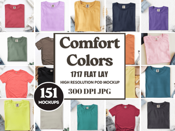 Download Comfort Colors 1717 Flat Lay Mockups - Premium Resources
