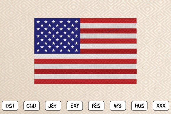 Download USA Flag Embroidery Design - Design Collection