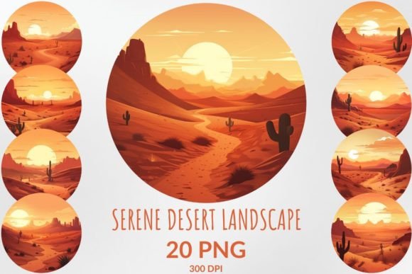 Download Flat Design Serene Desert Sublimation - Design Collection